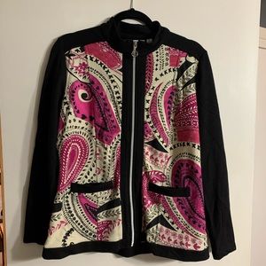 Susan Graver woman’s Terry Fully Zip-Up Jacket